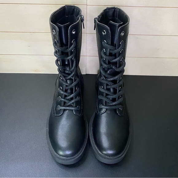 Steve Madden SM New York Lila Black Combat Boots Women's Size 6.5 Shoes M - Picture 7 of 11